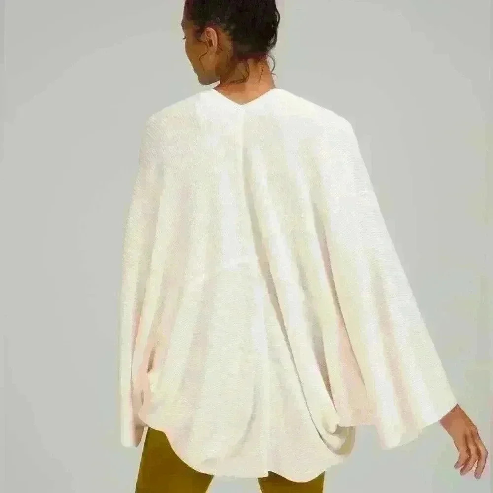 Lululemon Cashlu™ Knit Textured Wrap Heathered White Opal - Picture 4 of 7